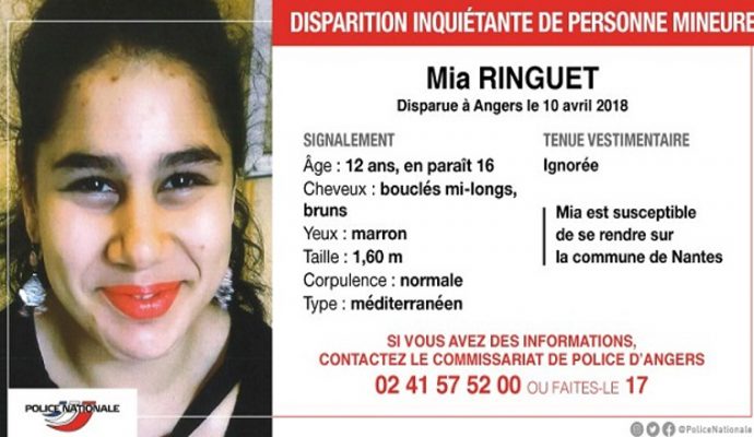 Appel à témoins après la disparition d’une jeune fille à Angers