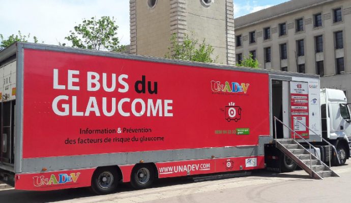 Le Bus du Glaucome de l’Unadev fait étape à Angers du 18 au 20 décembre