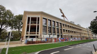 Le chantier du siège du Crédit Mutuel se poursuit